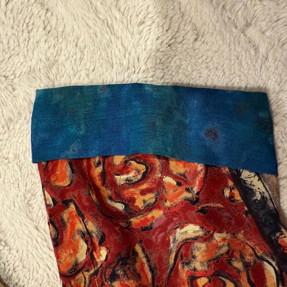 Carol Little Vintage Rayon Popover Top Abstract Floral L - Picture 5 of 6